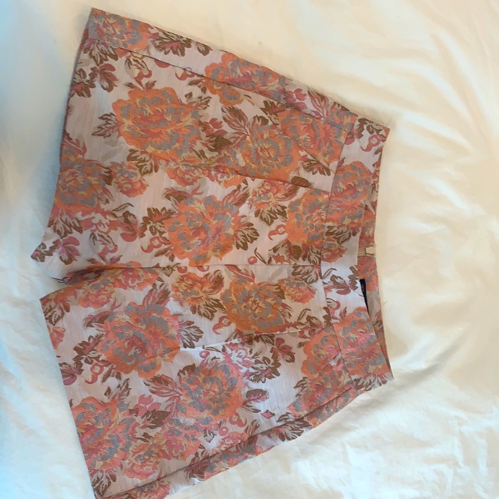 Floral pleated shorts, Zara, size XS
